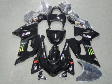 3M Touch4 Monster Negro Carrocería Motocicletas Kawasaki ZX6R 05-06