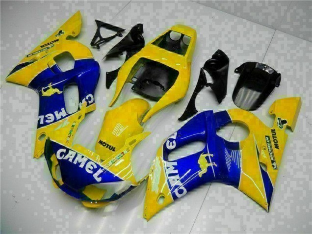 Amarillo Azul ABS Moto Plásticos Yamaha R6 98-02