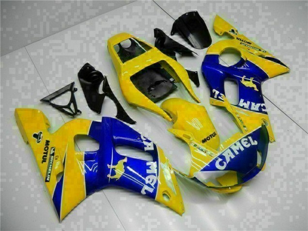 Amarillo Azul ABS Moto Plásticos Yamaha R6 98-02