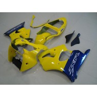 Amarillo Azul Carenado Moto Kawasaki ZX6R 00-02