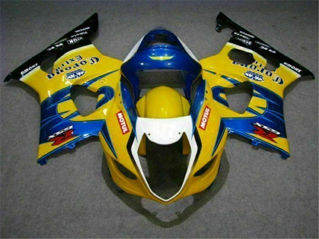 Amarillo Azul Carenado Moto Suzuki GSXR 1000 K3 03-04 Amarillo Azul Carenado Moto Suzuki GSXR 1000 K3 03-04
