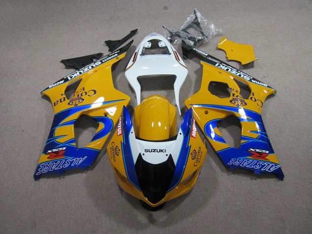 Amarillo Azul Corona Extra Carenado Moto Suzuki GSXR 1000 K3 03-04