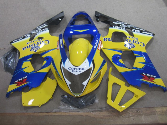 Amarillo Azul Corona Extra Kit Carenado Moto Suzuki GSXR 600 K4 04-05 Amarillo Azul Corona Extra Kit Carenado Moto Suzuki GSXR 600 K4 04-05