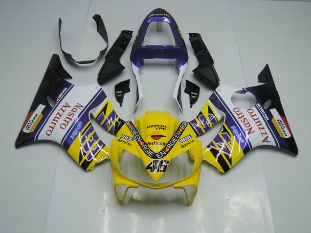 Amarillo Blanco Nastro Azzurro Carenado Moto Honda CBR 600 F4i 01-03 Amarillo Blanco Nastro Azzurro Carenado Moto Honda CBR 600 F4i 01-03