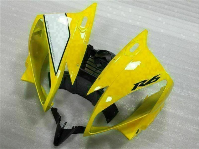 Amarillo Blanco Negro Moto Plástica Yamaha R6 06-07 Amarillo Blanco Negro Moto Plástica Yamaha R6 06-07