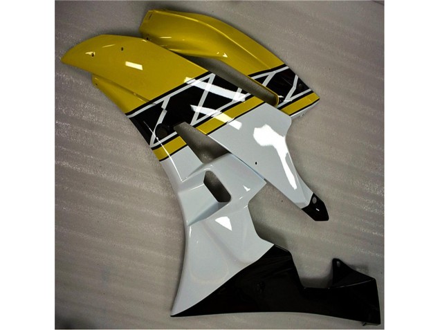 Amarillo Blanco Negro Moto Plástico Yamaha R6 06-07 Amarillo Blanco Negro Moto Plástico Yamaha R6 06-07