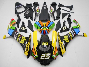 Amarillo Negro 23 Carenado Moto Yamaha R1 15-19
