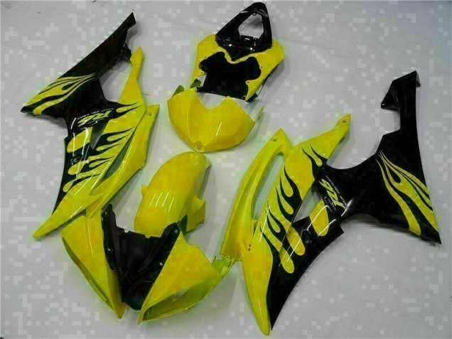 Amarillo Negro ABS Moto Plástica Yamaha R6 08-16
