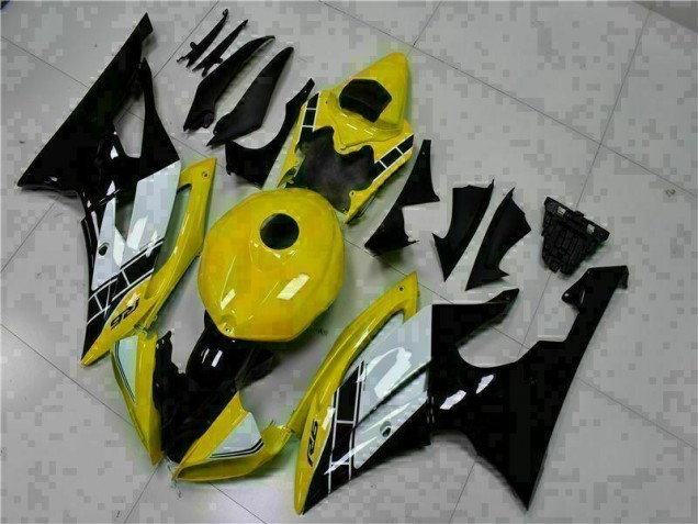Amarillo Negro ABS Moto Plástico Yamaha R6 08-16 Amarillo Negro ABS Moto Plástico Yamaha R6 08-16