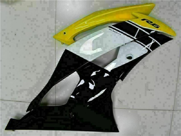 Amarillo Negro ABS Moto Plástico Yamaha R6 08-16 Amarillo Negro ABS Moto Plástico Yamaha R6 08-16