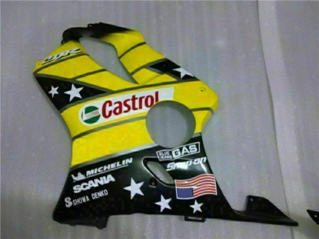 Amarillo Negro Castrol Cycle World Carenado Moto Honda CBR 600 F4i 01-03 Amarillo Negro Castrol Cycle World Carenado Moto Honda CBR 600 F4i 01-03