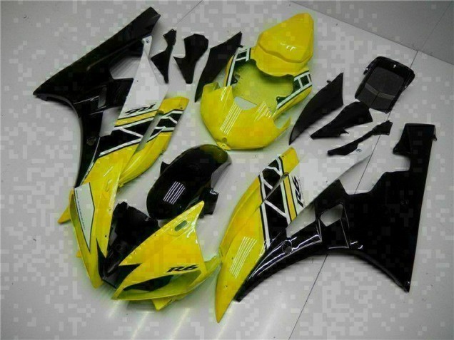 Amarillo Negro Kit Carenado Moto Yamaha R6 06-07 Amarillo Negro Kit Carenado Moto Yamaha R6 06-07