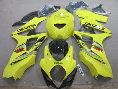 Amarillo Negro Kits Completo Carenado Moto Suzuki GSXR 1000 K7 07-08