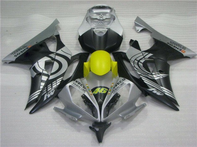 Amarillo Negro Plata Carenado Moto Yamaha R6 08-16