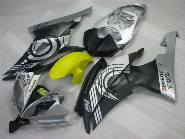 Amarillo Negro Plata Carenado Moto Yamaha R6 08-16