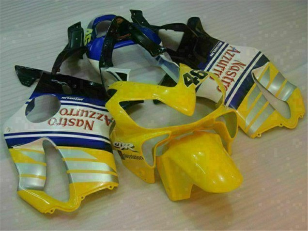 Amarillo Plata Nastro Azzurro Carenado Moto Honda CBR 600 F4i 01-03