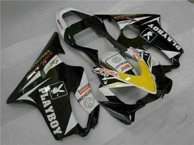 Amarillo Plata Negro Playboy Carenado Moto Honda CBR 600 F4i 01-03
