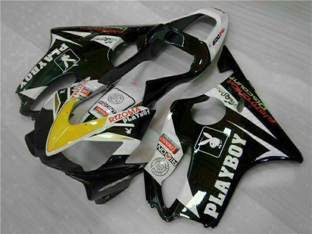 Amarillo Plata Negro Playboy Carenado Moto Honda CBR 600 F4i 01-03