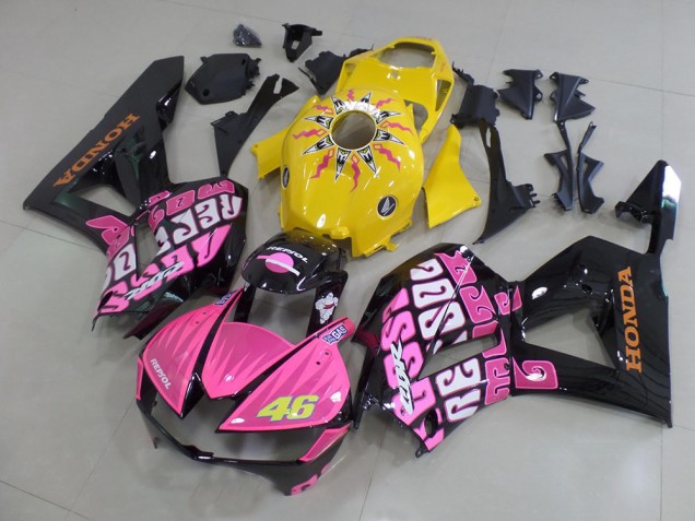 Amarillo Rosa Rossi Carenado Moto Honda CBR 600 RR 13-21 Amarillo Rosa Rossi Carenado Moto Honda CBR 600 RR 13-21