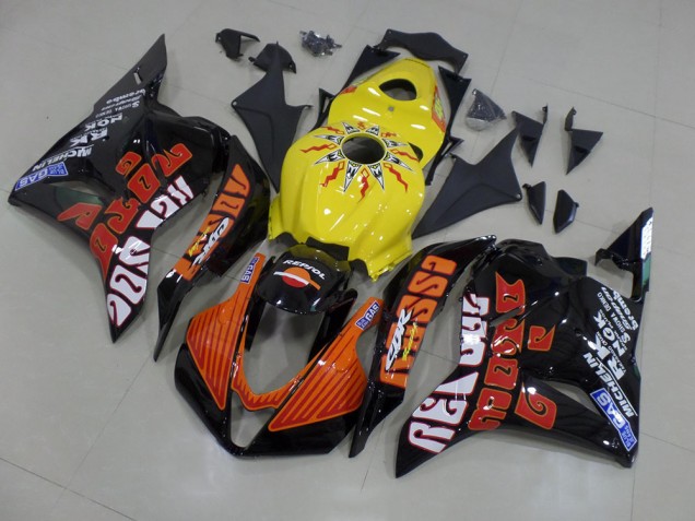 Amarillo Rossi Carrera Carenado Moto Honda CBR 600 RR 09-12 Amarillo Rossi Carrera Carenado Moto Honda CBR 600 RR 09-12