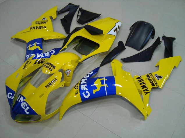 Azul Amarillo Carenado Moto Yamaha R1 02-03