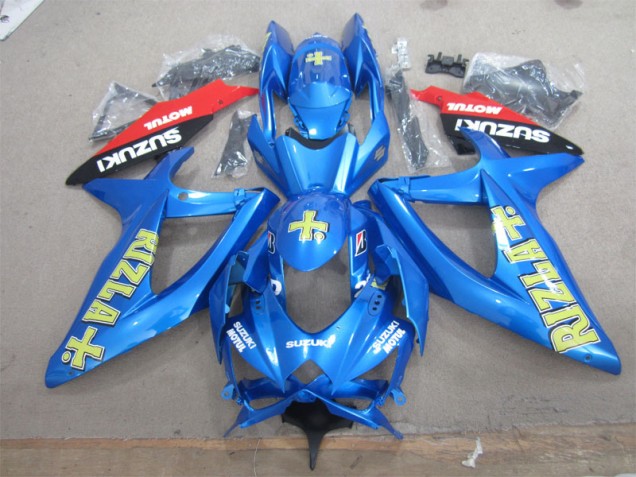 Azul Amarillo Rizla Blanco Motul Carenado Moto Suzuki GSXR 600 K8 08-10 Azul Amarillo Rizla Blanco Motul Carenado Moto Suzuki GSXR 600 K8 08-10