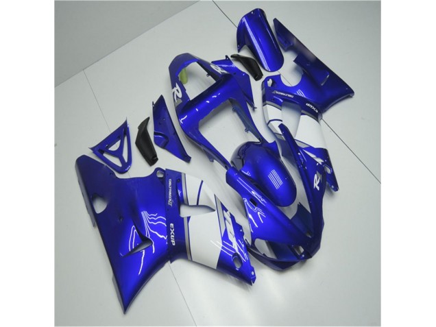 Azul Blanco ABS Moto Plástica Yamaha R1 00-01 Azul Blanco ABS Moto Plástica Yamaha R1 00-01