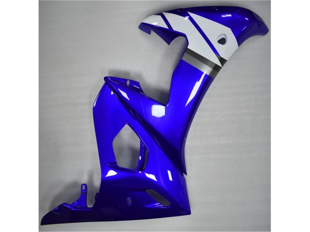 Azul Blanco ABS Moto Plástica Yamaha R6 03-05 Azul Blanco ABS Moto Plástica Yamaha R6 03-05