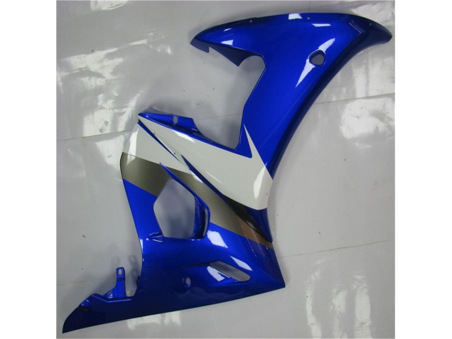 Azul Blanco ABS Moto Plástico Yamaha R6 03-05 Azul Blanco ABS Moto Plástico Yamaha R6 03-05