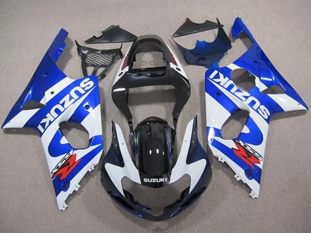 Azul Blanco Calcomanía Kit Completo Carenado Moto Suzuki GSXR 1000 K1 00-02 Azul Blanco Calcomanía Kit Completo Carenado Moto Suzuki GSXR 1000 K1 00-02