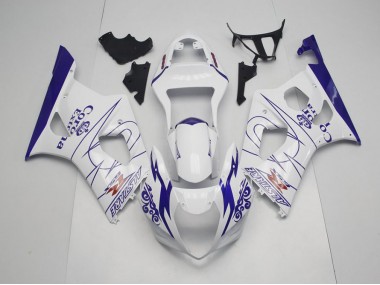 Azul Blanco Corona Carenado Moto Suzuki GSXR 1000 K3 03-04