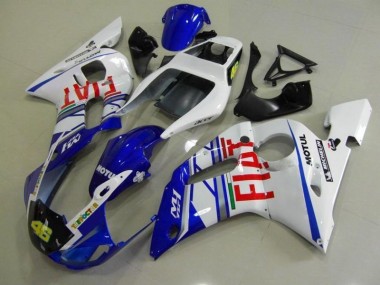 Azul Blanco Fiat Carenado Moto Yamaha R6 98-02