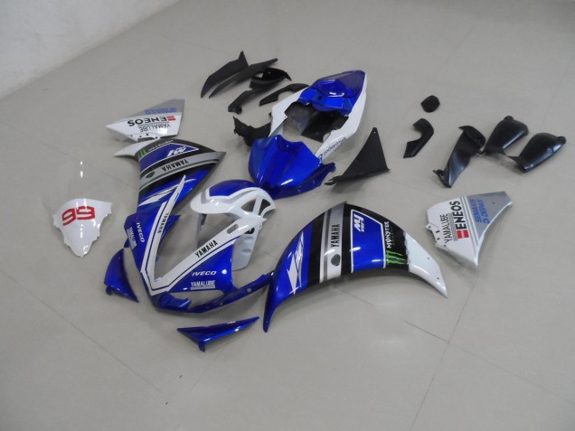 Azul Blanco Kit Carenado Moto Yamaha R1 09-11 Azul Blanco Kit Carenado Moto Yamaha R1 09-11