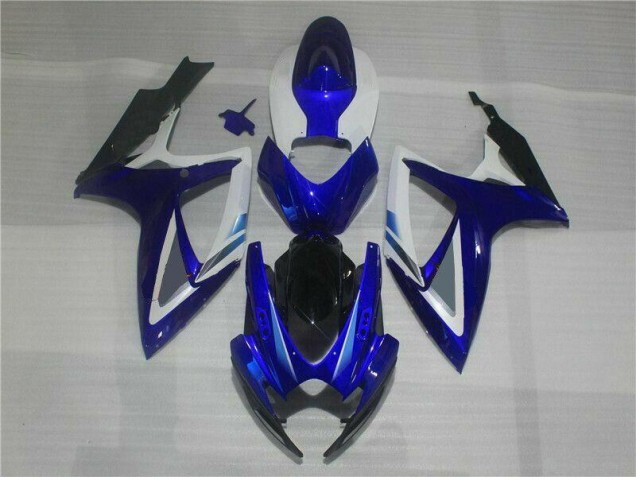 Azul Blanco Kit Completo Carenado Moto Suzuki GSXR 600 / 750 K6 06-07 Azul Blanco Kit Completo Carenado Moto Suzuki GSXR 600 / 750 K6 06-07