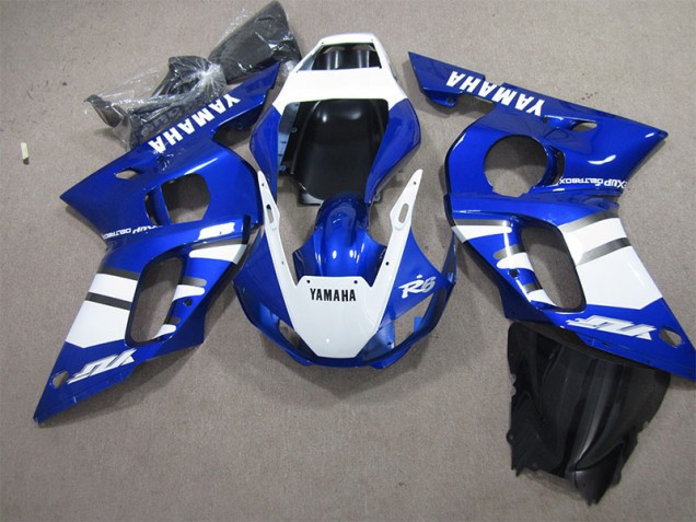 Azul Blanco Kit Completo Carenado Moto Yamaha R6 98-02 Azul Blanco Kit Completo Carenado Moto Yamaha R6 98-02