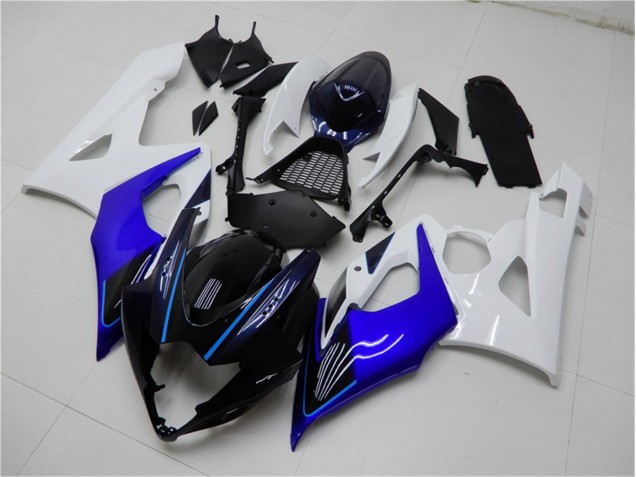 Azul Blanco Kits ABS Carenado Motocicleta Suzuki GSXR 1000 K5 05-06