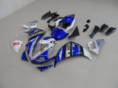 Azul Blanco Kits ABS Carenado Motocicleta Yamaha R1 12-14
