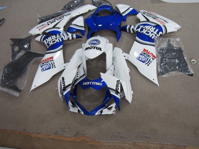 Azul Blanco Lucky Strike Motul Carenado Moto Suzuki GSXR 600 K11 11-21 Azul Blanco Lucky Strike Motul Carenado Moto Suzuki GSXR 600 K11 11-21