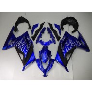 Azul Blanco Negro Carenado Moto Kawasaki EX300 13-16