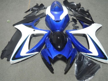 Azul Blanco Negro Carenado Moto Suzuki GSXR 600 K6 06-07