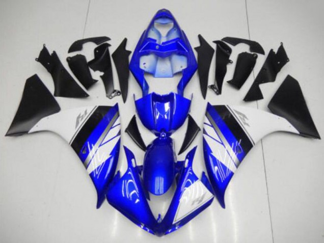 Azul Blanco Negro Carenado Moto Yamaha R1 09-11 Azul Blanco Negro Carenado Moto Yamaha R1 09-11