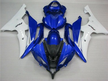Azul Blanco Negro Carenado Moto Yamaha R6 08-16