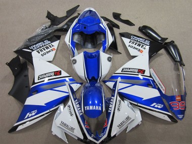 Azul Blanco Pizzoli Carenado Moto Yamaha R1 12-14