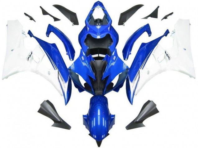 Azul Blanco Plástico Moto Yamaha R6 06-07 Azul Blanco Plástico Moto Yamaha R6 06-07