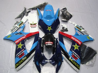 Azul Blanco Rockstar Makita Carenado Moto Suzuki GSXR 600 K6 06-07