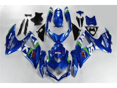 Azul Blanco Verde Carenado Moto Suzuki GSXR 600 / 750 K8 08-10