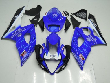 Azul Corona Carenado Moto Suzuki GSXR 1000 K5 05-06