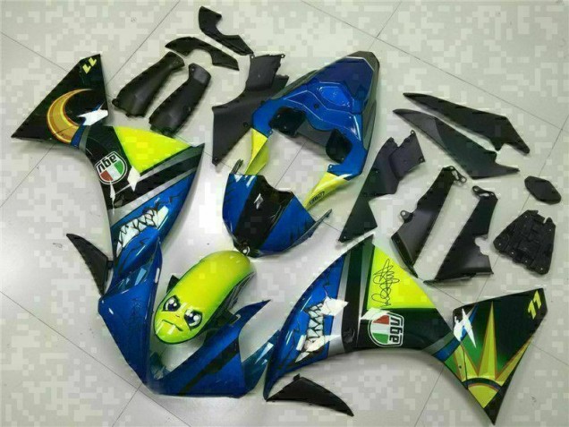 Azul Kits Completo Carenado Moto Yamaha R1 09-11