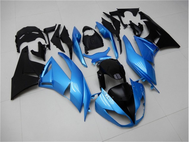 Azul Negro ABS Carenado Motocicleta Kawasaki ZX6R 09-12 Azul Negro ABS Carenado Motocicleta Kawasaki ZX6R 09-12