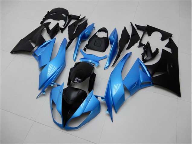 Azul Negro ABS Carenado Motocicleta Kawasaki ZX6R 09-12 Azul Negro ABS Carenado Motocicleta Kawasaki ZX6R 09-12